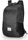 Small Foldable Hiking Daypack Packble Skin Casual Backpack Camping Cycling Travel Outdoor Day Bags Useful (Black)