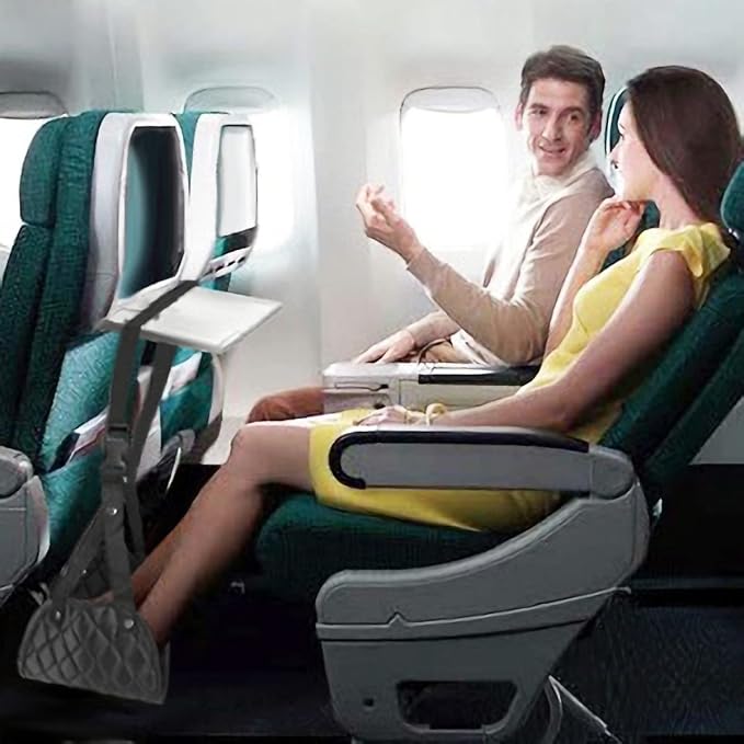 Airplane Foot Rest (Travel Comfortably), Perfect Airplane Travel Essentials, Portable Foot Hammock Airplane Plane Travel Accessorie, Long Flight Essentials, Relax your feet & Leg Airplane Foot Hammock