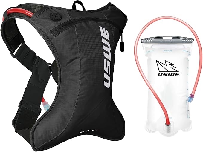 USWE Outlander Moto Hydration Pack, Running, Hiking Hydration Backpack with Water Bladder, Hydropack for Men and Women, Backpack Gear and Equipment for Cycling, MTB