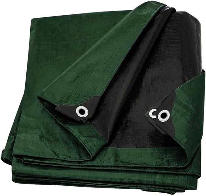 Large Waterproof Tarp - Heavy Duty 10 Mil Thick Poly Tarpaulin Ideal for Canopy Tents, Boats, RV or Pool Covers - Multipurpose Protective Tarps with Grommets for Indoor and Outdoor Use | 12' x 20'