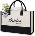 TOPDesign Canvas Tote Bag, Bridal Shower Gifts for Bride, Wedding Bachelorette Bride Gifts Shoulder Bag