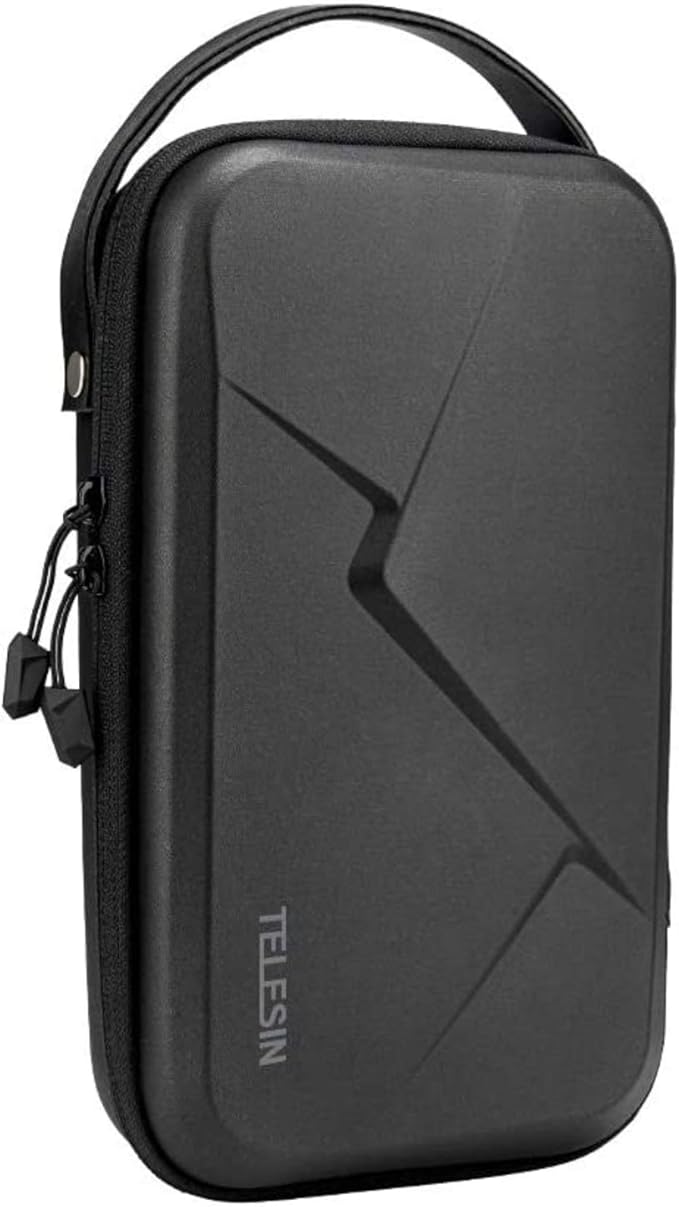 TELESIN Carry Case Waterproof Hard Carrying Bag for GoPro Max Hero 13 12 11 10 9 8 7 6 Insta360 X2 X3 X4 X5 GO3 Ace Pro 2 DJI Osmo 360 Osmo Action 5 4 Pocket 3 Battery Charger Strap Mount Accessories