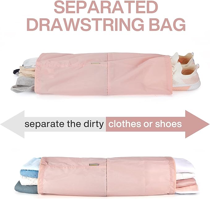BAGSMART 6 Set Compression Packing Cubes - Lightweight Travel Essentials, Durable Luggage Organizer