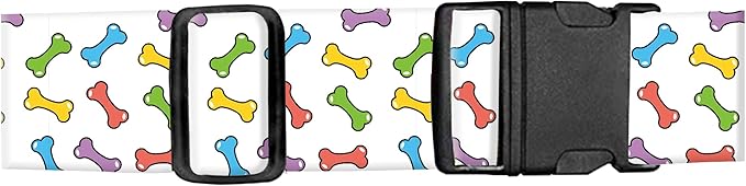 Luggage Straps for Suitcases, Adjustable Travel Belt, Durable Wide Luggage Strap, Cute Suitcase Strap Identifiers with Buckle, Bag Straps for Luggage, Cute Colorful Bones