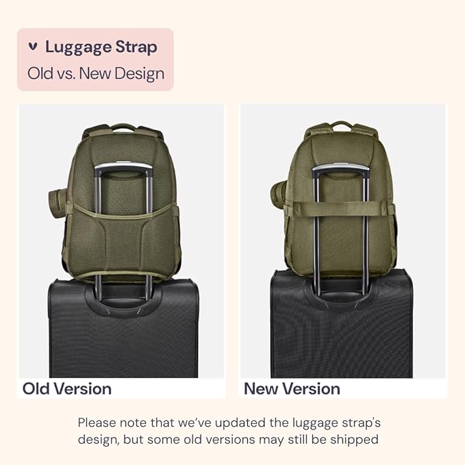 BabbleRoo Diaper Bag Backpack, Travel Backpack with Changing Pad, Pacifier Case & Stroller Straps, Multifunction, Waterproof, Unisex – Army Green