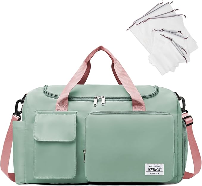 NPBAG Women Travel Duffel, Multi Functional Large Expandable Weekender Carry-on Tote, Gym Workout Overnight Bag, Mommy Hospital Bag for Labor and Delivery