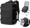Vacuum Backpack Travel With Pump,Mochila De Viaje Compresion Al Vacio,Personal Item Travel Backpack With Vacuum System,Large Carry On Vacpack Backpacks For Women Men,Black