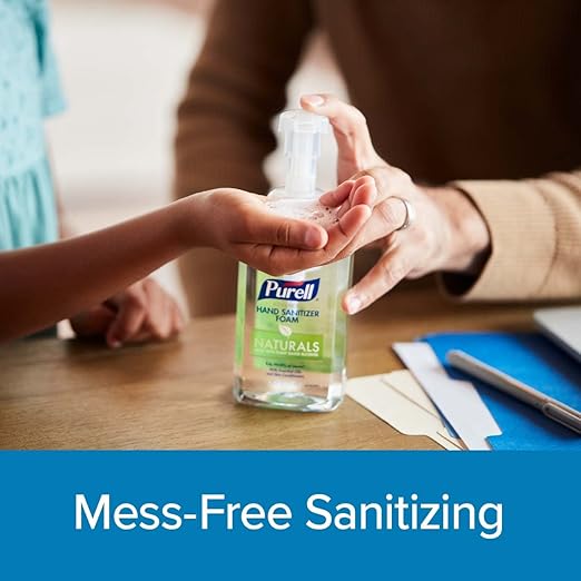 Purell Advanced Hand Sanitizer Naturals Foam with Plant-Based Ethanol, 10 fl oz Foam Pump Bottle (Pack of 3), 3001-06-EC