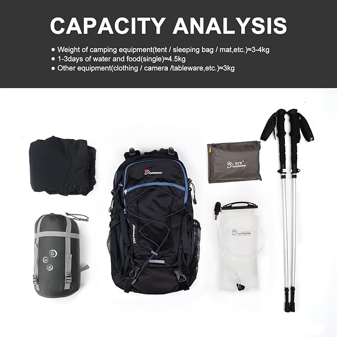 MOUNTAINTOP 25L/40L Hiking Backpack,Lightweight Travel Backpack for Men Women Outdoor Backpacking, Camping