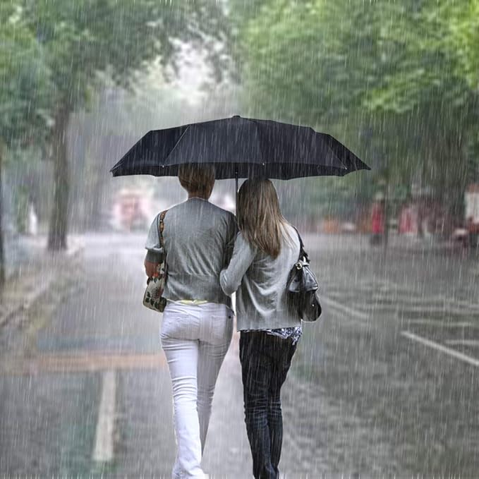 PFFY 2 Packs Travel Umbrella Windproof Auto Open & Close Collapsible Folding Small Compact Backpack Car travel Essentials Purse Umbrellas for Rain