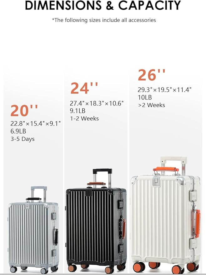 HotWay 24 Inch Hardside Checked Luggage with Leather Handle, PC Zipperless Suitcase with Spinner Wheels and TSA Locks, Lightweight Checked Luggage for Travel, Black