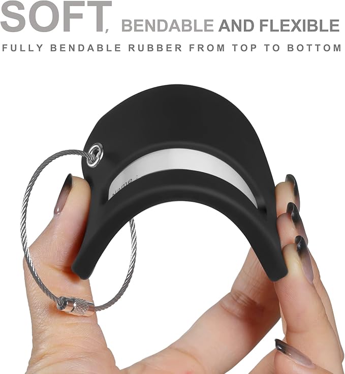 8 Pcs Luggage Tags for Suitcases, 26 Initial Letter Travel Luggage Baggage Identification Labels ID Tags Fully Bendable Tags with Stainless Steel Loop (Letter J, Black)
