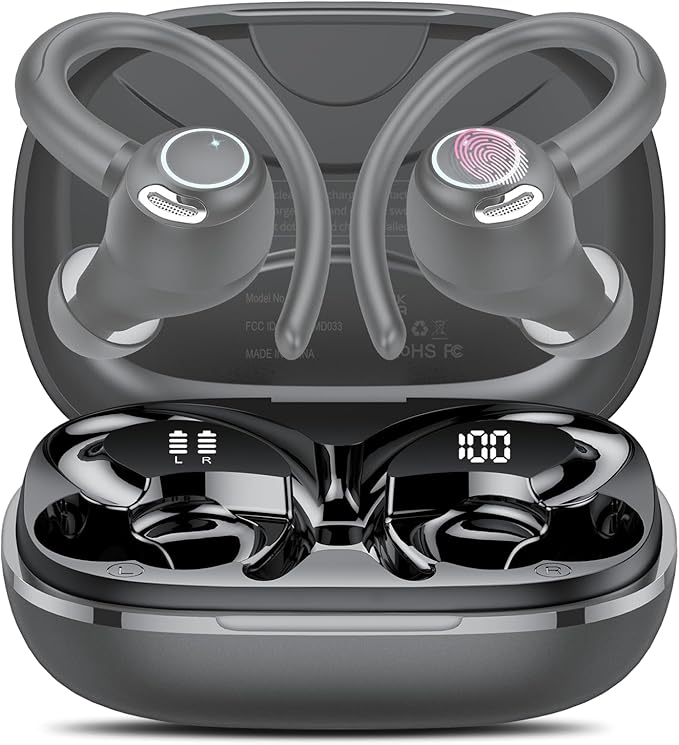 AI Translation Earbuds Real Time, 164 Language Translator Earbuds, 3-in-1 Bluetooth 5.4 Translation Headphones with 5 Translation Modes, 48H AI Ear buds Translator Device for Business/Learning, Grey