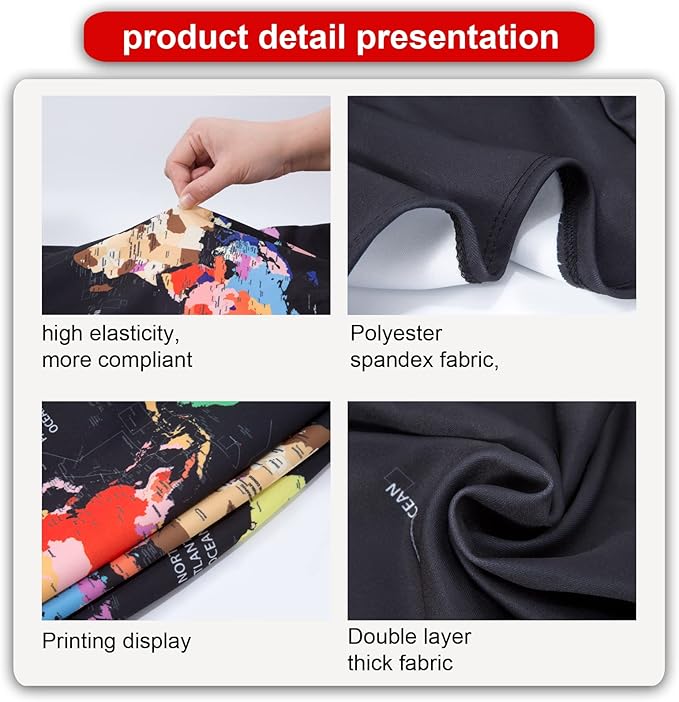 MosaiRudo Thicker Luggage Cover Elastic Suitcase Cover Protector Fits 18-32 Inch Suitcase Travel Accessories (Colorful, S)