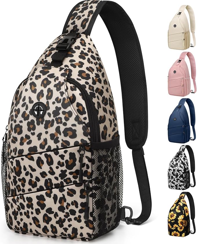 Crossbody Bags for Women Men Trendy Sling Bag Bakpack Casual Chest Bag with Convertible Shoulder Strap