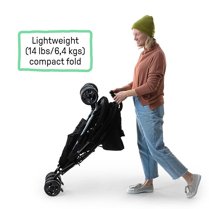 Summer Infant Ingenuity 3Dlite Convenience Stroller, Gray–Lightweight Stroller with Aluminum Frame, Large Seat Area, 4 Position Recline, Extra Large Storage Basket – Infant Stroller for Travel & More