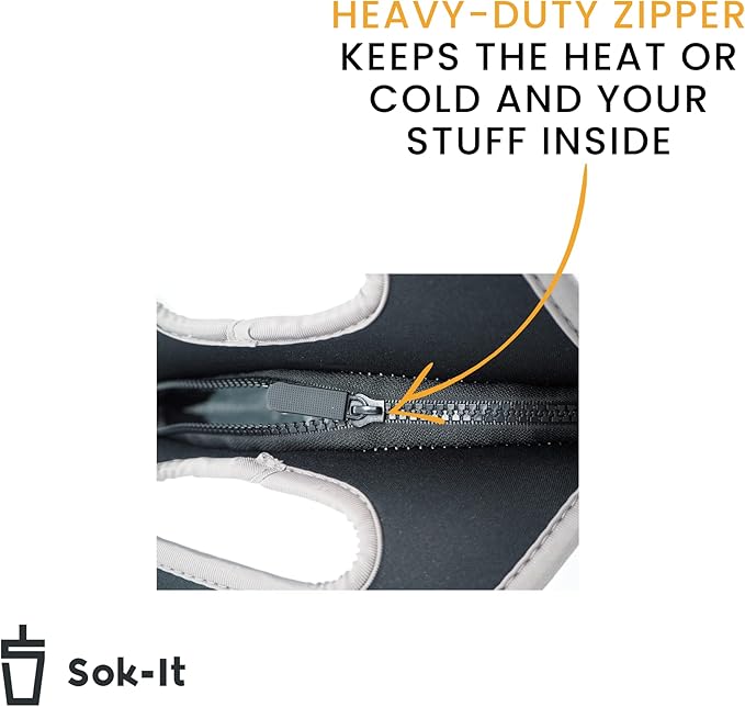 Sok It LunchTote Zippered Bag Insulated Neoprene Caddy (Rainbow Tie Dye, Large 4.5 Quart Lunch Tote)