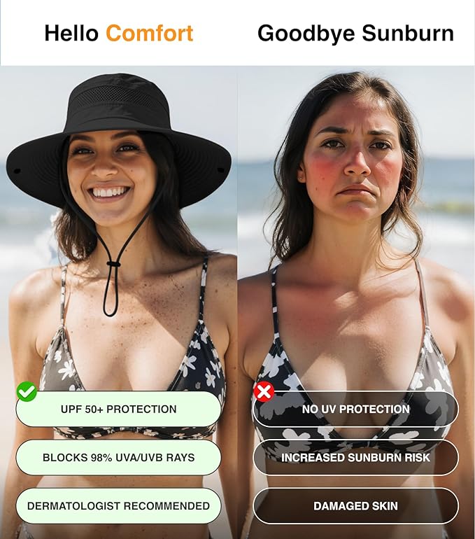 GearTOP Safari Sun Hat for Men and Sun Hats for Women UV Protection UPF 50+ Hiking, Gardening, Fishing