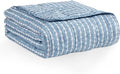 L'AGRATY Weighted Blanket - 48"x72" 15lbs Cooling Breathable Heavy Blanket Microfiber Material with Glass Beads for Adult All-Season Summer Fall Winter Soft Thick Comfort