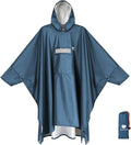 ANYOO Hooded Rain Poncho for Adults Waterproof Lightweight Rain Coat for Men Women Reusable Rain Jacket for Emergency Outdoor