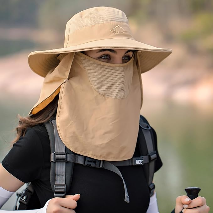 Sun Hats for Men Women Fishing Hat UPF 50+ Breathable Wide Brim Summer UV Protection Hat