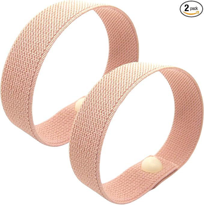 AcuBalance Motion Sickness Bracelets – Comfortable Waterproof Acupressure Band for Natural Nausea Relief, Ideal for Travel (Pair), Pink (XSmall 5)