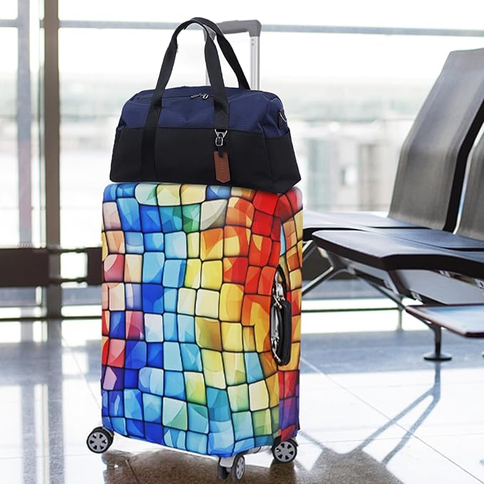 MosaiRudo Travel Luggage Covers For Suitcase Tsa Approved,Suitcase Cover Protector Fit 18-32 Inch Luggage Travel Accessories (T2506, S)