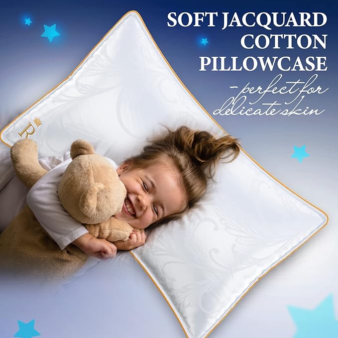 Royal Therapy Pillows Queen Size Set of 2 - Pillows, Side Sleeper Pillow - Adjustable Alternative Down Pillow, Bed Pillows, Sophisticated Design & Gold Piping