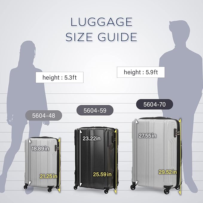 LEGEND WALKER BLADE-Ultralight PC Fiber Luggage, 21-inch, White Carbon, 5604-48-WHCB