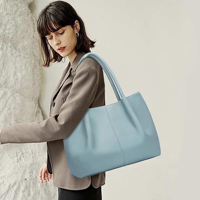 KKXIU Tote Bag for Women Vegan Leather Shoulder Purse Large Capacity Travel Bag