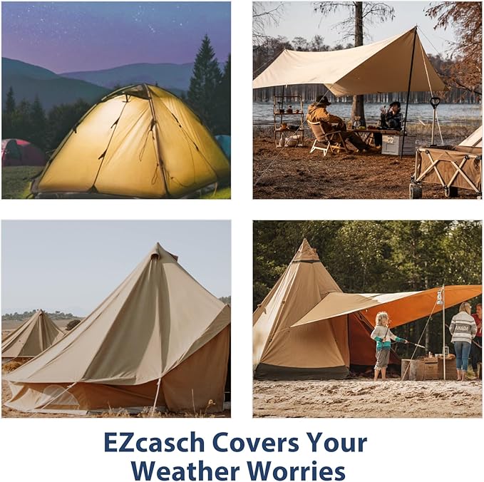 12’x20’ Canvas Tarps Heavy Duty Waterproof Tarpaulins with Aluminum Grommets,UV Resistant, 22Mil Multipurpose Drop Cloth, 14oz Cover Sheet for Outdoor and Indoor Use with Ropes Yellow