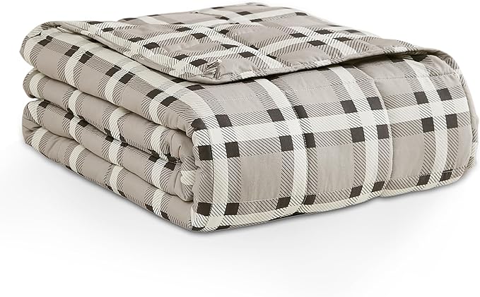 L'AGRATY Weighted Blanket - 60"x80" 25lbs Cooling Breathable Heavy Blanket Microfiber Material with Glass Beads for Adult All-Season Summer Fall Winter Soft Thick Comfort