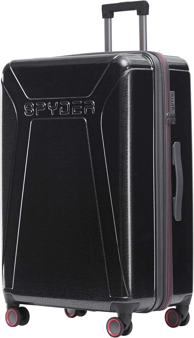 Spyder Traverse 29 Inch Large Checked Baggage Expandable Hardside Upright Suitcase with 360° Spinner Wheels, TSA Approved Lock, Charcoal