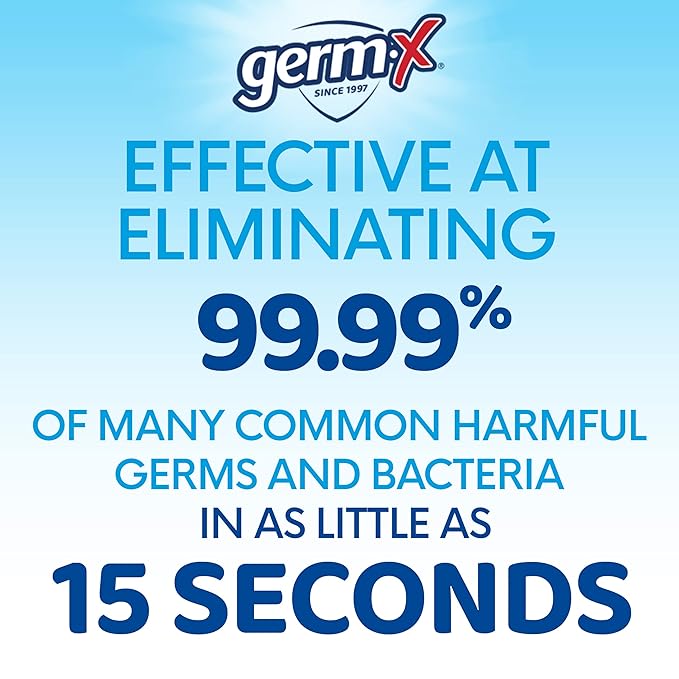 Germ-X Original Hand Sanitizer, Back to School Supplies, Non-Drying Moisturizing Gel with Vitamin E, Instant and No Rinse Formula, Large Family-Size Flip Top Bottle, 32 Fl Oz (Pack of 4)