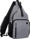 MOSISO Sling Backpack Bag, Crossbody Shoulder Bag Travel Hiking Daypack Chest Bag with Front Square Pocket&USB Charging Port