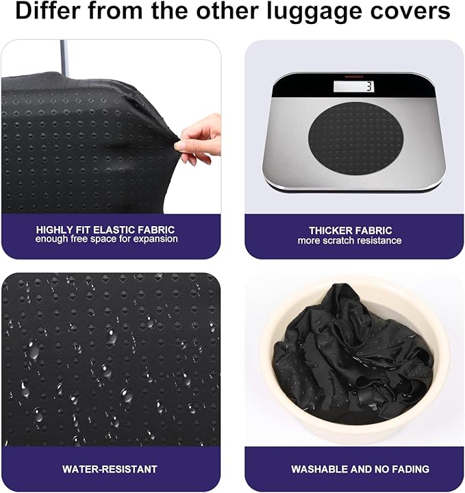 7-Mi Travel Luggage Cover Elastic Sleeve 19"-20" Anti-Scratch Suitcase Protector Cover Size S, Bohemia