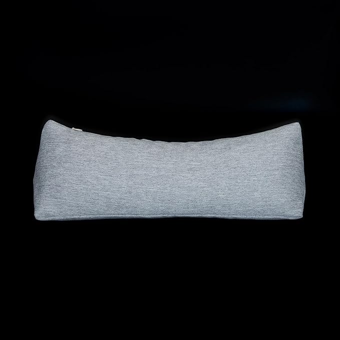 Buckwheat Neck Support Pillow Cervical Neck Cylinder Bolster Pillow,Buckwheat Hulls Adjustable Roll Pillow,Neck Pain Relief for Back and Side Sleepers Round Pillows for Lunch Break Grey, 6*15 inch