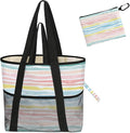 Sandproof Beach Bag with Zipper - 8-Pocket Waterproof Tote for Women & Family | Foldable Travel Swim Bag (Gift-Ready)