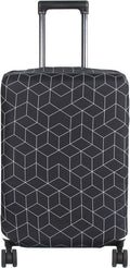 HYPER VENTURE Washable Luggage Cover - Fashion Suitcase Protector Fits 23-26 Inch Luggage (Black Maze, M)