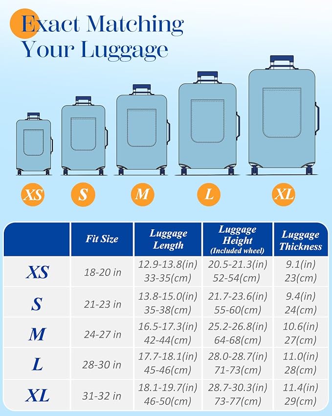 Slohif Luggage Cover for Suitcase Tsa Approved Protector - Luggage Sleeve Large Suit Case Cover Travel Stretch Baggage Case Protective Washable Fit 18-20 Inch Black Cat XS