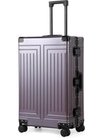 All Aluminum Magnesium 28inch Luggage，Cut from Whole Aluminum Sheet（3rd Generation,Premium Metal zipperless suitcase ） (grey, 28inch)