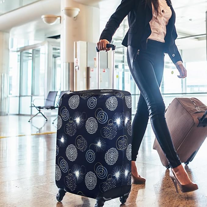 HYPER VENTURE Washable Luggage Cover - Fashion Suitcase Protector Fits 23-26 Inch Luggage (Sparkler, M)