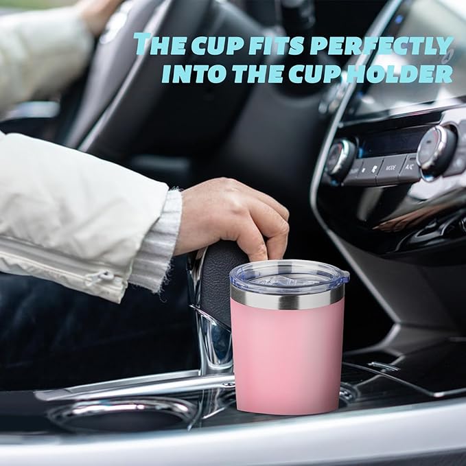 20oz Tumbler with Straw and Brush, Stainless Steel Vacuum Insulated tumbler, Double Wall Insulated Coffee Tumbler for Outdoor, Home, Travel,Office (Light pink,4pcs)