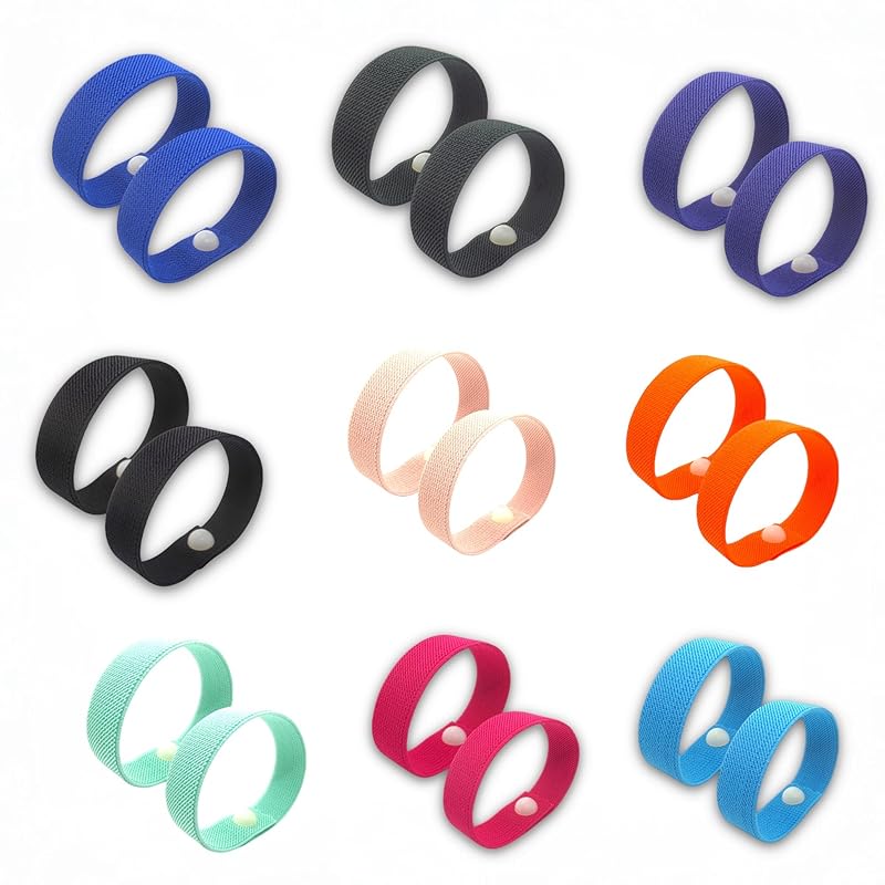Motion Sickness Relief Acupressure Wristbands for Kids and Adults – Waterproof, Slip-On, Nausea Relief, Motion Sickness, Travel (2 Pack) (Sky Blue, X-Small 5)
