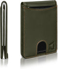 Kingly Cash Pocket Slim Wallet for Men - RFID Blocking Leather Card Holder - Minimalist Men’s Wallet for Front Pockets - Holds 1-15 Cards & Cash - Durable Italian Leather Wallets