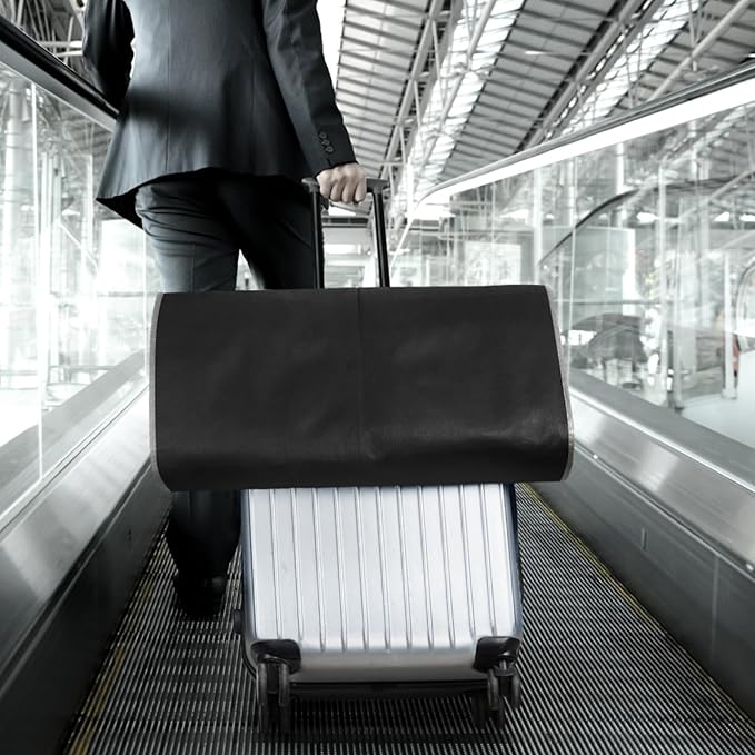 Zilink Upgrade 43" Garment Bag for Suit, Leather,Fur, Mink Coat and Sweater with 3.9" Gusset and Stable Buckles Heavy Duty, Hanging, Breathable, Foldable Travel and Wardrobe Clothes Protector