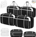 DIMJ Large Comforter Storage Bag with Handls, 100L Washable Blanket Storage, Compression Packing Totes Moving Bags With Zipper, Space Saving Containers For Pillow, Clothes, Bedding, 4 PCS