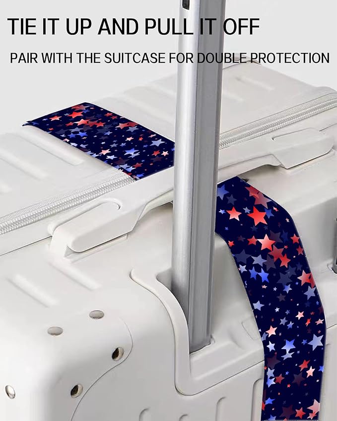 Luggage Straps for Suitcases, Adjustable Travel Belt, Durable Wide Luggage Strap, Cute Suitcase Strap Identifiers with Buckle, Bag Straps for Luggage, Luxury Colorful Stars