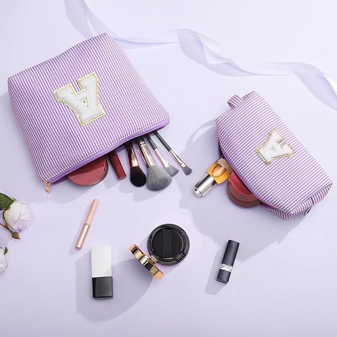 YOOLIFE Gifts for Women - Makeup Bag Organizer, Cute Skincare Bag - Personalized Best Friend, Wife, Mom Birthday & Valentine's Day Gift - Purple