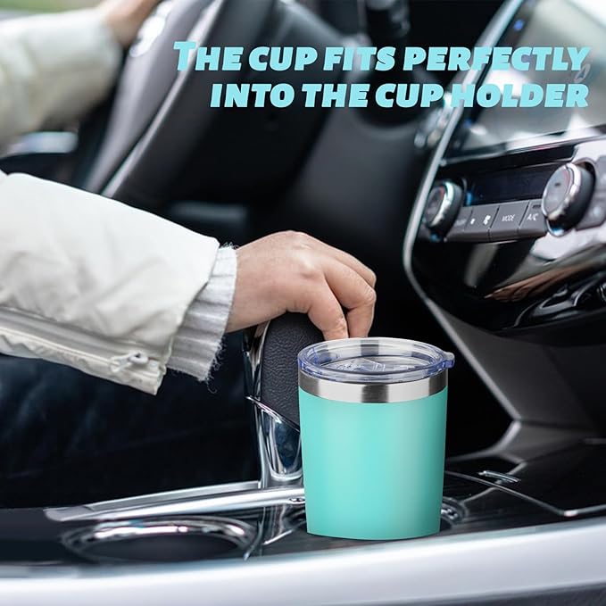 20oz Tumbler with Straw and Brush, Stainless Steel Vacuum Insulated tumbler, Double Wall Insulated Coffee Tumbler for Outdoor, Home, Travel,Office (Light green，4pcs)